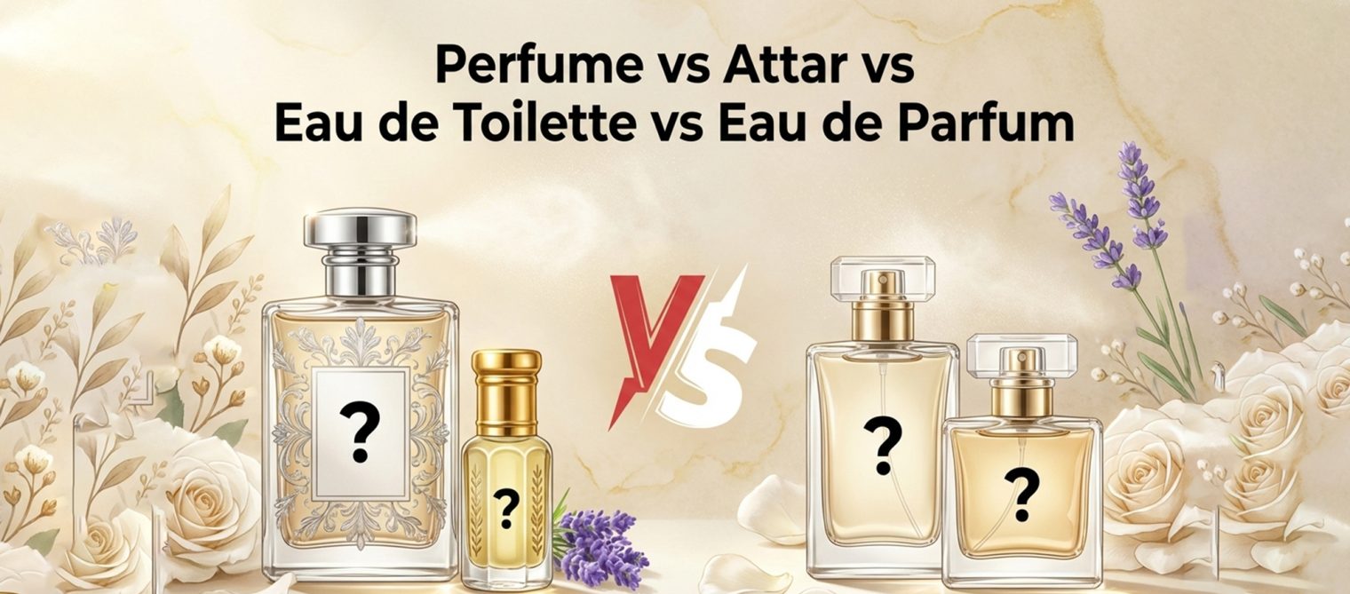 Perfume vs Attar vs Eau de Toilette vs Eau de Parfum – Difference Explained